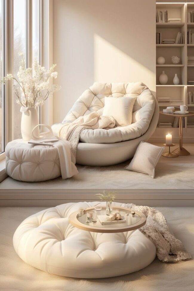 Chic and Curved Cocoon Comfort